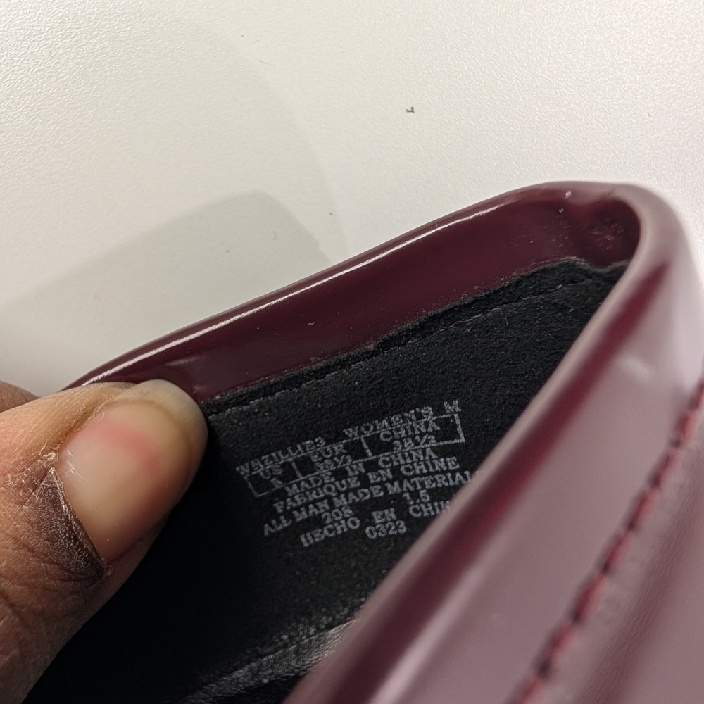 Nine West Women's Burgundy Patent Penny Loafers Man Made Materials - Picture 5 of 5